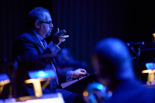 Andy Farber reviewing a score